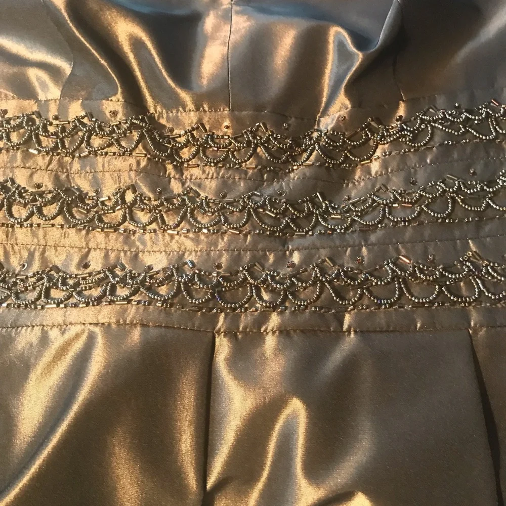 Bronze formal tea length dress - Picture 6 of 8